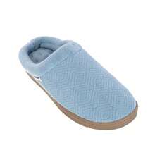 Isotoner Women's Sculpted Microterry Hoodback Clog Slippers - Blue Fog - View 3