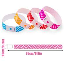 100/400pcs New Striped Paper Wristbands, Fluorescent Color Wristbands With 6-Digit Serial Number, Lightweight Event And Party Accessory For Clubs, Concerts, Festivals, Assorted Colors Disposable Wristbands, Enhance And Style For Christmas, Halloween, Weddings, Mother's Day, Etc.