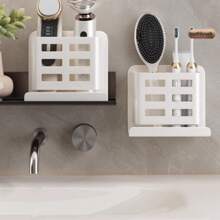 1/3pcs Multi-Function Bathroom Shelf, Wall Mounted Sink Organizer Holder For Razor, Toothbrush
