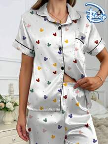 Disney Pantalones informales con diseños de dibujos animados de Disney, apropiados y de moda para el verano