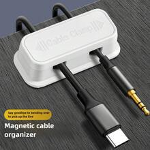Magnetic Cable Organizer, Desktop Or Wall Mounted Charging Cable Holder, Wire Clips, Plug Hooks - Multicolor - View 8