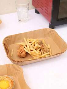 20/100/200pcs Air Fryer Paper Oil Blotting Paper Baking Silicone Paper Oven Placemat Tray