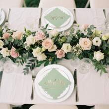 100 pièces Serviettes de cocktail, 2 épaisseurs 5 X 5 pouces serviettes jetables festonnées, serviettes à dessert épaisses et de qualité supérieure pour fête, mariage, dîner, anniversaire, festival (Vert sauge)