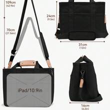 Canvas Tote Bag With Multi-Pocket For Women, Stylish & Spacious Messenger Bag - Durable, High-Capacity, Versatile With Comfortable Single Shoulder Strap And Organized Compartments