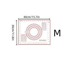 硅胶烘焙垫，1 包硅胶面团揉面垫，防滑，适用于火锅/饼皮/披萨/饼干/面包烤箱内衬厨房台面