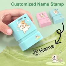 Individuell gefertigter Name personalisierter Stempel DIY Namenssiegel Kleidung Kapitel nicht leicht zu verblassen Sicherheitsnamenstempel Geschenk, personalisierte Stempel, angepasste Stempel, Schulmaterial