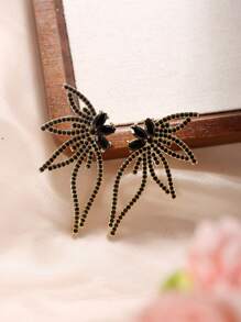1 Pair Fashion Exaggerated Crystal Butterfly Dangle Earrings, Classic European And American Style Jewelry For Women