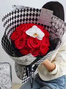 10Pcs High-Grade Flower Wrapping Paper Double-Sided Paper Ouya Paper Bouquet Wrapped With Flower Paper Gift Packaging Material Gift Packaging Floral Supplies Flower Shop Materials Suitable Occasions: Birthday Parties, Weddings, Parties, Confessions, Couples' Festivals And Other Occasions.