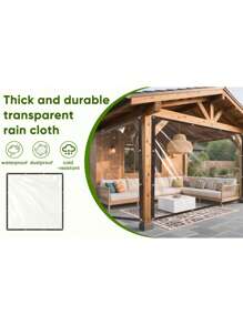 1PC Waterproof Rain Cover, Rain Cloth, Rain Net, Transparent, Tear Resistant, Dust-Proof, And Waterproof Plastic Film. Suitable For Gardens, Balconies,Porch, Flower Rack, Dog House, Camping Greenhouse, And Weather Outdoor Camping Sites