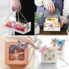 500pcs/Roll, 2.5cm Butterfly & Flower Shaped Stickers, Decorative Gift Box Stickers Labels (Random Color),School Supplies,Back To School