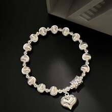 New Sterling Silver Love Ball Bracelet For Women Ins High-End Fashion Versatile Multi-Pendant Niche Personalized Simple Hand Decoration