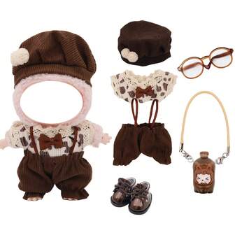 17CM 娃娃挂件套装，可爱娃娃衣服配饰套装（不含娃娃）