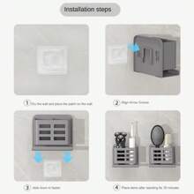 1/3pcs Multi-Function Bathroom Shelf, Wall Mounted Sink Organizer Holder For Razor, Toothbrush