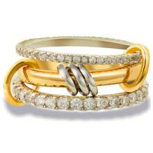 1 set de varios estilos de anillos de mujer con incrustaciones de cobre y circonita cúbica, chapados en oro, no se desvanecen, anillos apilables, mejor regalo decorativo para mujeres