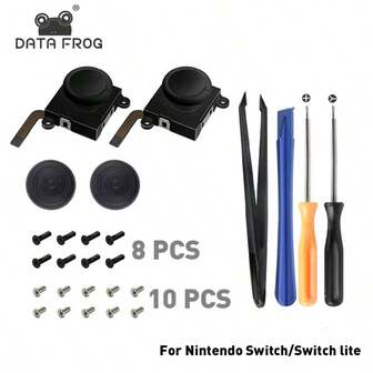  DATA FROG 3D Analog Thumb Stick Ersättningssats Joy-Con för O Switch LITE OLED-kontroll Reparationsverktyg Tillbehör