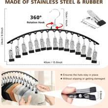 A Stainless Steel Clothes Drying Rack With 15 Clips - A Windproof Hanging Socks And Underwear Organizer, A Space-Saving Multifunctional Drying Rack, Suitable For Home, Bedroom, Balcony Use