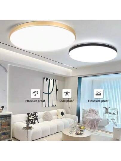 CANMEIJIA LED Ceiling Lights, Moderne Flush Mount Lights Bedroom, Dimmable Remote Control Lamps Living Room, Kitchen, Children's Hallway, Garage, Adjustable Temperatures, 220V view 10