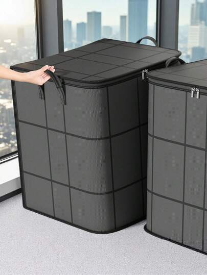 1 Bolsa de almacenamiento de ropa gris, bolsa de almacenamiento de ropa, bolsa de almacenamiento de mantas, almacenamiento de ropa, almacenamiento de juguetes, resistente al agua y a la humedad, adecuado para almacenar artículos no utilizados como mantas, ropa, etc. para decoraciones del hogar, decoración de festivales, decoración de habitaciones, decoración del dormitorio, pantalones, zapatos, jeans, botas, faldas, organizador, almacenamiento del hogar, camiseta blanca para mujer, pantalones negros para mujer, ropa de invierno para dama, vestido