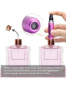 1pc Refillable Mini Perfume Atomizer Spray Bottle Set, Portable Leak-Proof Design For Travel, Handbags, And On-The-Go Touch-Ups, Easy Pump-To-Fill System, Perfect For Carrying Your Favorite Fragrances And Ensuring You Always Smell Fresh Everywhere