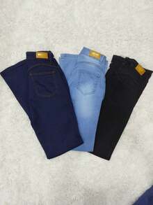 Kit 2 Women's High-Waisted Flare Jeans With Elastane In 3 Random Colors 2 Pieces - 彩色 - 查看 3