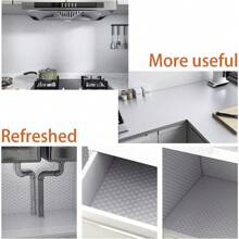 Papel pintado para cocina a prueba de aceite, pegatina protectora para salpicaduras, papel de aluminio autoadhesivo plateado, revestimiento para armarios resistente al agua y al calor, papel tapiz adhesivo para decorar la pared de la cocina, accesorios y decoración para la cocina