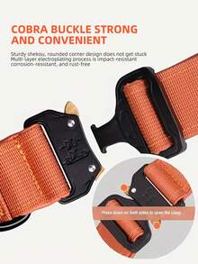 CP407 可调节战术狗项圈，适用于中大型犬 - 耐用尼龙，配有金属扣、D 形环和控制手柄 - 鲜艳的色彩，防爆，适合训练和散步 - 适合狗主人 - 非常适合户外活动和训练