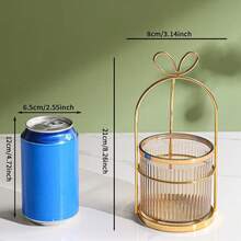 1pc Nordic Luxury Bowknot Vase, Decorative Flower Basket For Living Room - Multicolor - View 5