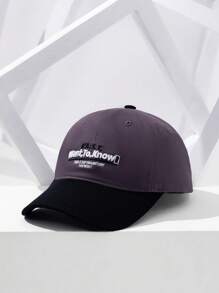 1 buc șapcă de baseball cu broderie cu litere colorate de epocă, șapcă cu coroană moale, reglabilă, snapback, versatilă pentru primăvară/vară