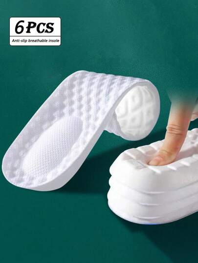 Set de 6 plantillas de zapato súper suaves, plantillas amortiguadoras de golpes para zapatillas de correr, plantillas antideslizantes aptas para uso diario (Opción de 6/4/2/1 piezas)