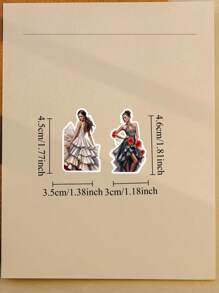 1 Confezione/2 Confezioni di adesivi decorativi in stile acquerello, con immagini di spiagge, blonde beauty e stile europeo/americano, adatti per scrapbooking, album, planner, diari, laptop, artigianato fai-da-te, forniture scolastiche e rientro a scuola