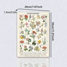 1pc Flower Print Unframed Painting,Wall Art,Canvas,Poster Gifts Birthday Graduation