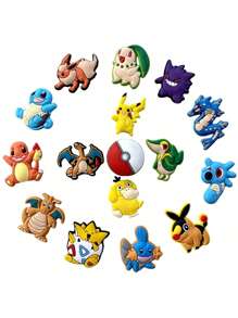 pokemon 5/10/20pcs Pokémon, Pikachu Shoe Charm - Fun And Creative DIY Shoe Accessories, Unique And Colorful Pikachu Hole Shoe Decorations, Used For Personalized Footwear; Ideal Gift For Enthusiasts, Party Darlings, And Collectors Suitable For Birthday Party Decoration Features