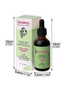 PAORPEVM 1/2PCS Rosemary Mint Hair Oil, Scalp And Hair Strengthening Oil Suitable For All Hair Types, Moisturizes Dry And Damaged Hair To Make Hair Smooth And Shiny, Two Styles Shipped Randomly