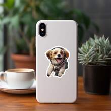 50 adesivos com design de cachorro espacial fofo de desenho animado, podem ser aplicados em copos de água, computadores, telefones, malas, skates, notebooks, desktops, guitarras, carros, capacetes e outros itens de decoração do dia a dia para adultos e adolescentes