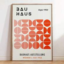 1pc /3PCSWall Arts Posters Optional Frame ModernMid Century Bauhaus Poster Geometric Wall Art Canvas Prints Living Room Bedroom Bright Colourful Artwork For Home Decor ,Wall Art With Frame