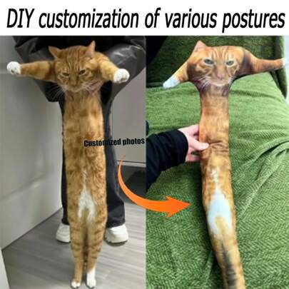 Customized Pet Face Pillow, Soft Double-Sided Printable Photo, Cute Cat And Dog Sleep Pad, Ideal Gift For Pet Enthusiasts