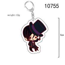 Original Acrylic Key Chain Ciel Phantomhive Sebastian Michaelis Cute Y2K Cartoon Pendant, Suitable For Shoulder Bags And Backpacks And Keys, The Perfect For Fans, Cosplay Party Decoration Pendants Car Pendants Creative Anime Derivatives, Japanese Comic Pendants, Senior Anime Fans Collections, Otaku Series S, Cheap Holiday S Car Accessories Bag Charm School Letter Halloween Accessories - Multicolor - View 18