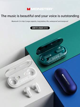  Monster XKT25 Trådlösa Hörlurar TWS HiFi Stereohörlurar Gaming Headset Brusreducerande Sporthörlurar Med Mikrofon
