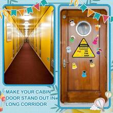 13 Pcs Duck Cruise Door Magnet Fun Themed Duck Cruise Door Decorations Decorative Magnetic Decorations Reusable Magnets Magnetic Stickers Decals Fridge Car, 13 Style(Colorful)