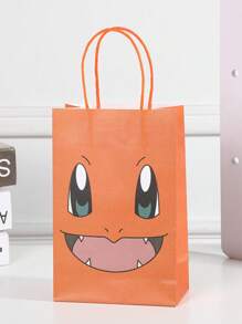pokemon 1/7pcs Pokémon Cute Cartoon Square Bottom Bag, Kraft Paper Bag, Packing Bag, Tote Bag Is An Ideal Gift For Enthusiasts, Party Lovers And Collectors, Suitable For Birthday Party Decoration. Features: Can Be Given As An Ideal Gift, A Must-Have In Summer, Suitable For Summer Parties, Birthday Parties, Christmas, Halloween, Thanksgiving Parties Or Use
