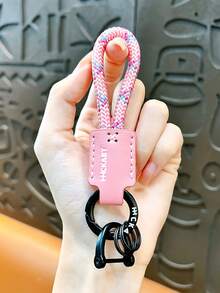 Llavero trenzado de dos colores con hebilla en forma de herradura, accesorio de llavero para coche y bolso, llavero, cordón para teléfono móvil para hombres y mujeres, anillo llavero multifuncional antirrobo que se puede colgar en mochilas, bolsos, bolsas de hombro, bolsas de compras, llaves de coche, llaves de casa, accesorios para teléfonos móviles, pequeño regalo de moda, ocio, retro, para el uso diario, fiestas callejeras, vacaciones para familiares y amigos - Multicolor - Ver 9
