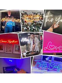 Custom Neon Signs, Name Neon Sign Customizable For Wall Decor, Personalized LED Neon Sign For Wedding Birthday Gifts, Custom LED Name Light For Bedroom Party Light Up Sign Graduation,Multi-Functional,Adjustable,Durable - Custom Neon Sign - View 8