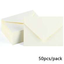 50 Stück weiße Mini Umschläge 10,5cm x 7cm - kleine Geschenkkarten Umschläge für Hochzeiten, Babypartys, Dankeskarten, RSVP-Karten, Fotos und alles Rund um den Schulbeginn