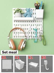 مجموعة كاملة من حوائط مثقبة على شكل طبق، حوائط مثقبة على شكل طبق، رف تخزين لعرض الملحقات البلاستيكية بدون ثقب، حائط مدخل "اصنعها بنفسك"، خطافات، سلال، خطافات فاصلة، حائط عرض للتخزين، رف عرض متعدد الوظائف، رف عرض مدخل بلاستيكي ABS، شبكة رمادية على شكل قرص العسل، مع فتحات براغي مخفية، شاشة مفاتيح/توسعة رأسية/شاشة غرفة حاسوب/مكتب منزلي/مطبخ/استوديو/متجر عالمي، تخزين لعيد الأضحى - متعدد الألوان - مشاهدة 20