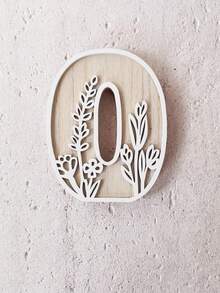 1 buc Literă din lemn sculptată cu motive florale, Decor de perete cu litere rustice din lemn, Plăcuță cu nume pentru cameră, Literă de perete cu flori sălbatice, Literă pentru decor de nuntă, Stil francez rustic, Decor pentru casă - 4,92 x 2,36-5,51 inci, Decorațiune cameră, Decor dormitor - Multicolor - Vizualizare 32