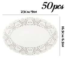 100pcs Lace Doily Paper Oil Absorption Pad Cupcake Mats Party Wedding Table Decor For Baking Cooking Cake Access Kitchen Supplie