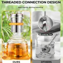 Mornihima Tea Infuser, Extra Fine Mesh Tea Strainers For Loose Tea,Stainless Steel Tea Strainer With Extended Chain Hook, Tea Steeper For Brew Tea, Spices & Seasonings, Tea Infuser Strainer - Stainless Steel Strainers For Loose Leaf Tea, Steeper, Fine Mesh Ball Holder With Chain Hook And Lid, Reusable Filter Bags Diffusers