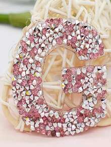 26pcs Sparkling Rhinestone Letter Appliques, Heat Transfer Stickers For Garments, Hats, Jeans, Crafts, New Design, Hot Melt Glue, Iron-On Patches, Embroidery Motifs, DIY Transfers - A Set Of 26 Letters - View 10