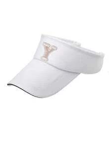 1 pieza Gorra de béisbol con bordado de letra para niños Letra A-Z Gorra de béisbol negra para niños y niñas Gorras visera de equipo deportivo Gorras con hebilla ajustable 8-16 años - Blanco - Ver 53