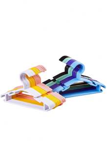 20 piezas de perchas de plástico para bebé, adecuadas para el armario, niños pequeños, bebés, recién nacidos, percha para ropa, perfectas para la lavandería y la guardería, solución ideal de almacenamiento y organización